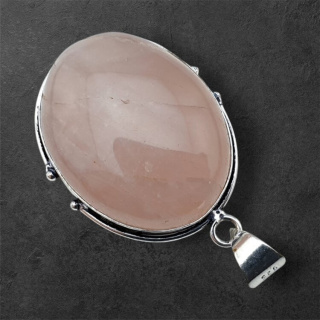 Pink quartz pendant 33x26 mm no 36