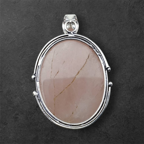 Pink quartz pendant 33x26 mm no 36 Pink quartz pendant 33x26 mm no 36