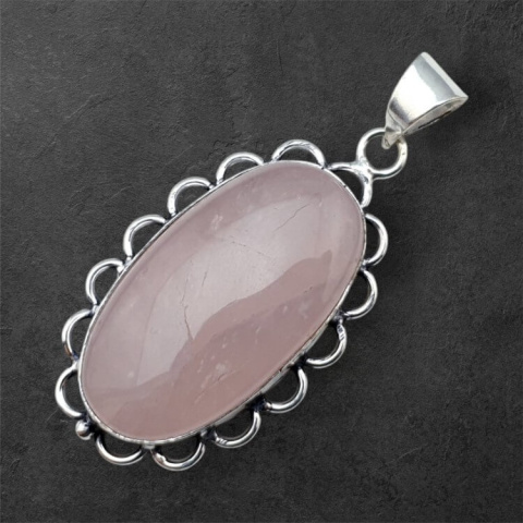 Pink quartz pendant 34x19 mm no 38 Pink quartz pendant 34x19 mm no 38