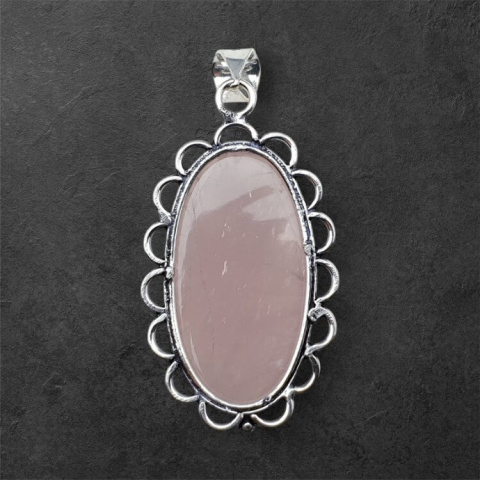 Pink quartz pendant 34x19 mm no 38 Pink quartz pendant 34x19 mm no 38