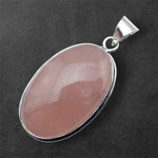 Pink quartz pendant 34x22 mm no 53