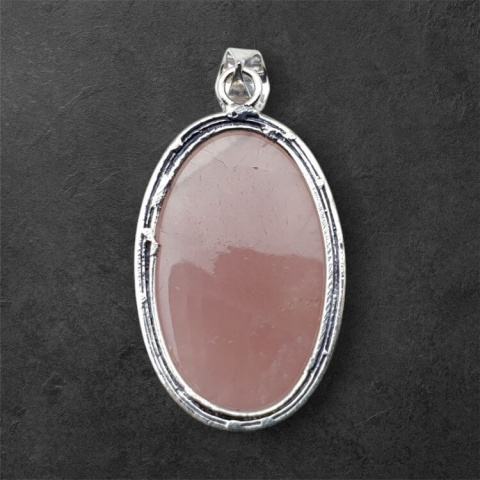 Pink quartz pendant 34x22 mm no 53 Pink quartz pendant 34x22 mm no 53