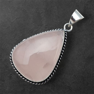 Pink quartz pendant 34x25 mm no 48