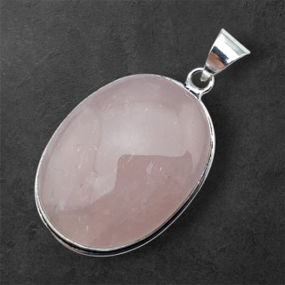 Pink quartz pendant 34x26 mm no. 54