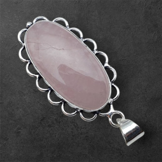 Pink quartz pendant 35x18 mm no 64