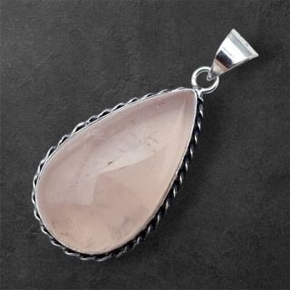 Pink quartz pendant 35x21 mm no. 57