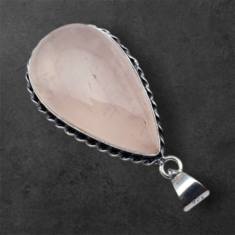 Pink quartz pendant 35x21 mm no 57 Pink quartz pendant 35x21 mm no 57