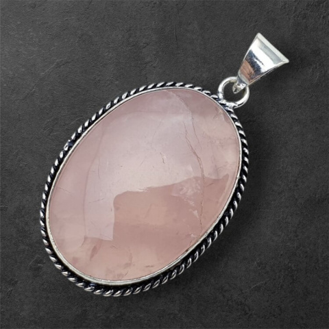 Pink quartz pendant 35x25 mm no. 51 Pink quartz pendant 35x25 mm no. 51