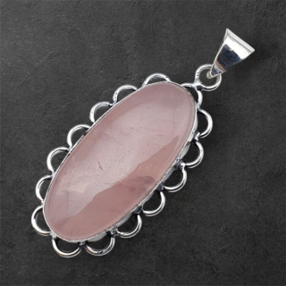 Pink quartz pendant 36x17 mm no. 37