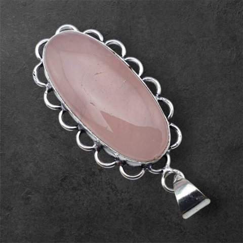 Pink quartz pendant 36x17 mm no 37 Pink quartz pendant 36x17 mm no 37