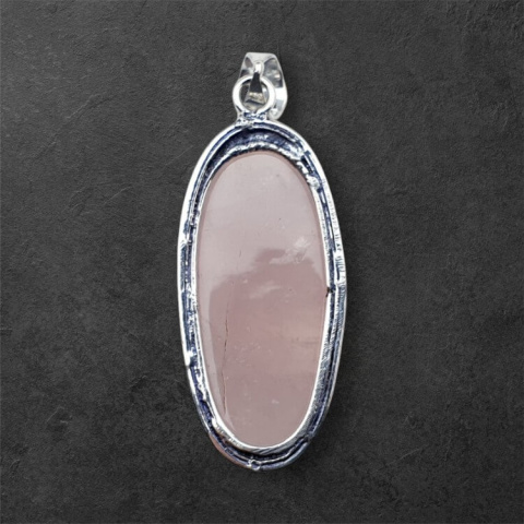 Pink quartz pendant 38x17 mm no 72 Pink quartz pendant 38x17 mm no 72