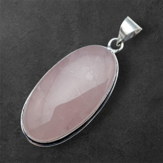Pink quartz pendant 38x20 mm no. 77