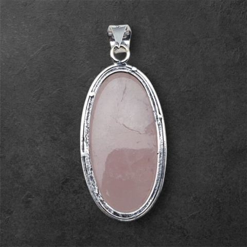 Pink quartz pendant 38x20 mm no 77 Pink quartz pendant 38x20 mm no 77