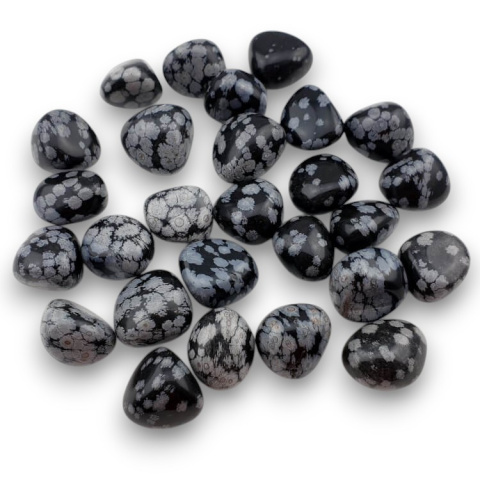 Obsydian śnieżny bębnówka 20-30 mm 1 szt Obsydian śnieżny bębnówka 20-30 mm 1 szt