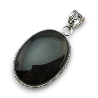 Obsidian gold pendant 33x24 mm no. 20