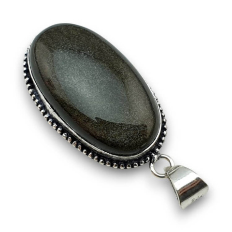 Gold obsidian pendant 34x19 mm no 7 Gold obsidian pendant 34x19 mm no 7