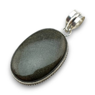 Obsidian gold pendant 36x25 mm no. 8