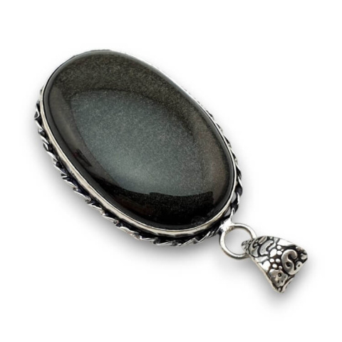 Obsidian gold pendant 38x24 mm no 11 Obsidian gold pendant 38x24 mm no 11