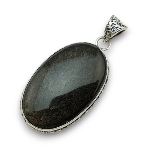 Obsidian gold pendant 39x24 mm no. 13 Obsidian gold pendant 39x24 mm no. 13