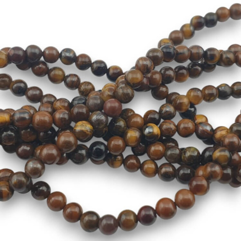 Tygrysie oko kula 4 mm 30 szt Tygrysie oko kula 4 mm 30 szt