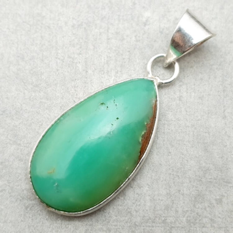 Chrysoprase pendant 28x16 mm no 168 Chrysoprase pendant 28x16 mm no 168