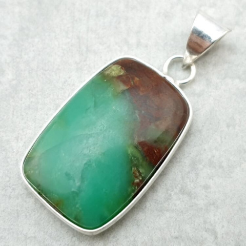 Chryzopraz zawieszka 30x20 mm nr 79 Chryzopraz zawieszka 30x20 mm nr 79