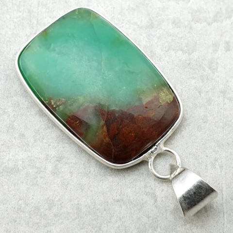 Chryzopraz zawieszka 30x20 mm nr 79 Chryzopraz zawieszka 30x20 mm nr 79