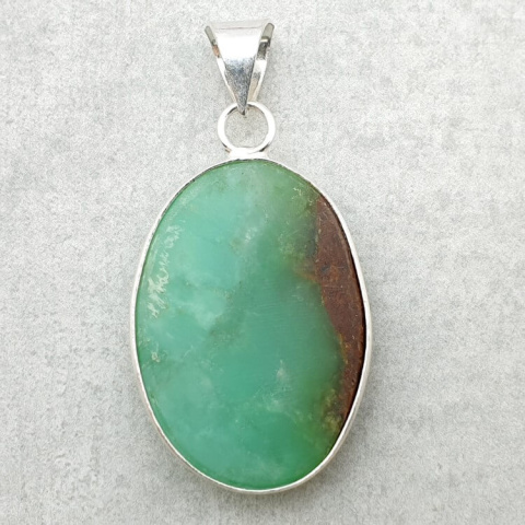 Chrysoprase pendant 31x22 mm no. 112 Chrysoprase pendant 31x22 mm no. 112