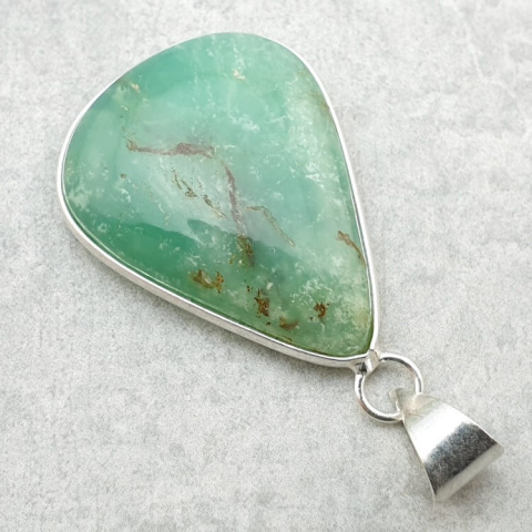 Chrysoprase pendant 31x24 mm no. 155 Chrysoprase pendant 31x24 mm no. 155