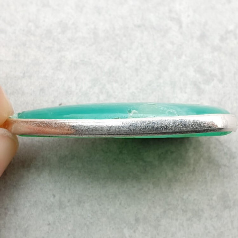 Chrysoprase pendant 32x17 mm no. 160 Chrysoprase pendant 32x17 mm no. 160