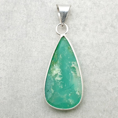 Chrysoprase pendant 32x17 mm no. 160 Chrysoprase pendant 32x17 mm no. 160