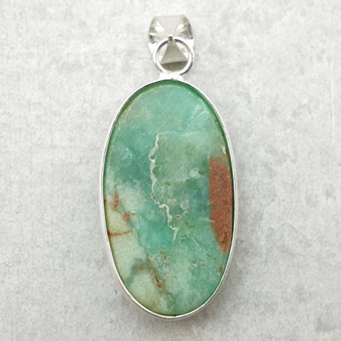 Chrysoprase pendant 32x18 mm no. 104 Chrysoprase pendant 32x18 mm no. 104