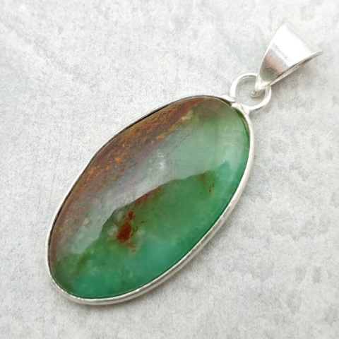 Chrysoprase pendant 32x18 mm no. 159 Chrysoprase pendant 32x18 mm no. 159