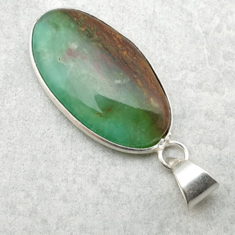 Chrysoprase pendant 32x18 mm no. 159 Chrysoprase pendant 32x18 mm no. 159