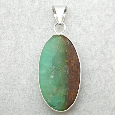 Chrysoprase pendant 32x18 mm no. 159 Chrysoprase pendant 32x18 mm no. 159