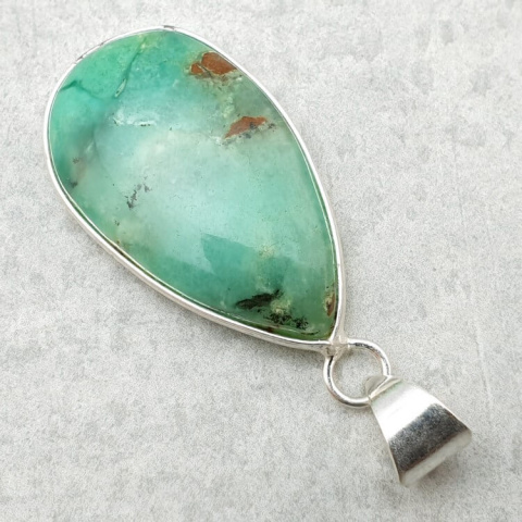 Chrysoprase pendant 32x19 mm no 71 Chrysoprase pendant 32x19 mm no 71