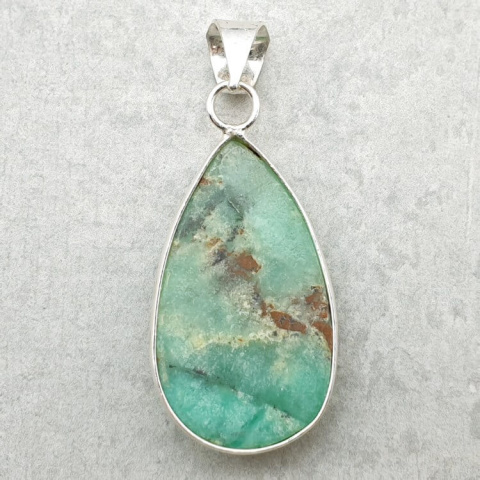 Chrysoprase pendant 32x19 mm no 71 Chrysoprase pendant 32x19 mm no 71