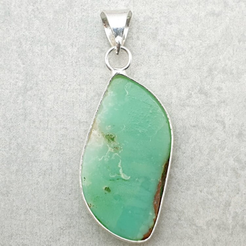 Chrysoprase pendant 35x18 mm no 132 Chrysoprase pendant 35x18 mm no 132
