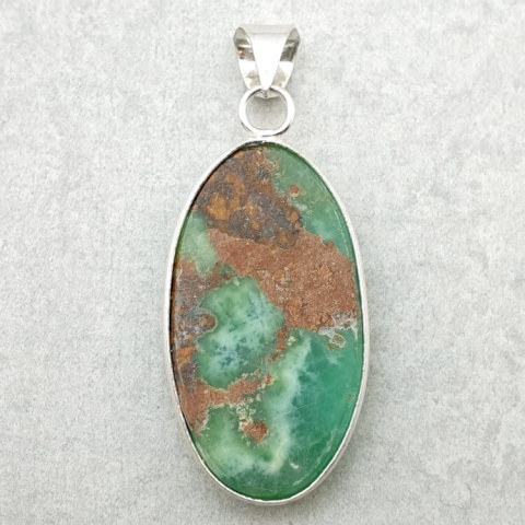 Chrysoprase pendant 35x20 mm no 124 Chrysoprase pendant 35x20 mm no 124