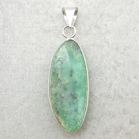 Chrysoprase pendant 36x16 mm no 87 Chrysoprase pendant 36x16 mm no 87