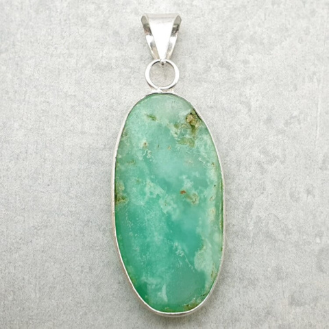 Chrysoprase pendant 36x18 mm no 161 Chrysoprase pendant 36x18 mm no 161
