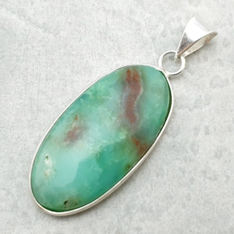 Chrysoprase pendant 36x19 mm no. 84 Chrysoprase pendant 36x19 mm no. 84