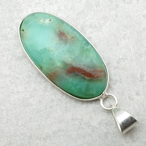 Chrysoprase pendant 36x19 mm no. 84 Chrysoprase pendant 36x19 mm no. 84