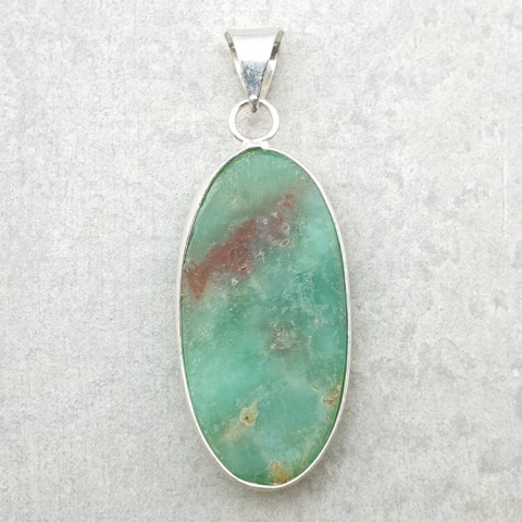 Chrysoprase pendant 36x19 mm no. 84 Chrysoprase pendant 36x19 mm no. 84