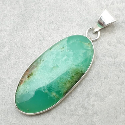 Chrysoprase pendant 37x18 mm no 105 Chrysoprase pendant 37x18 mm no 105