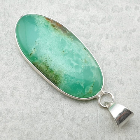 Chrysoprase pendant 37x18 mm no 105 Chrysoprase pendant 37x18 mm no 105
