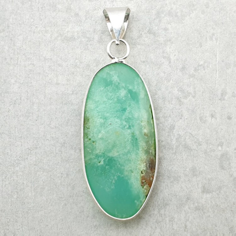 Chrysoprase pendant 37x18 mm no 105 Chrysoprase pendant 37x18 mm no 105