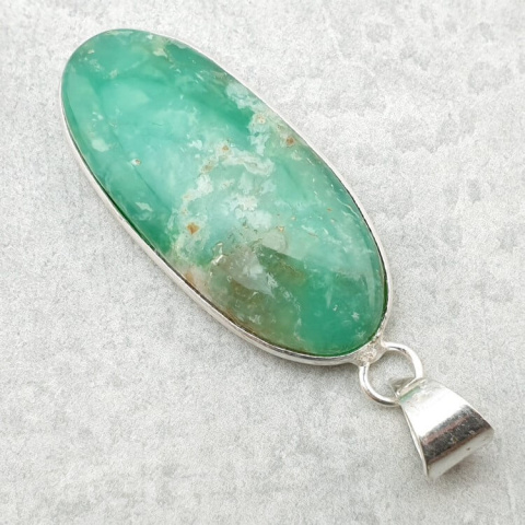 Chrysoprase pendant 38x17 mm no 92 Chrysoprase pendant 38x17 mm no 92