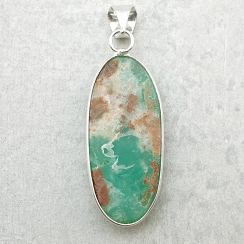 Chrysoprase pendant 38x17 mm no 92 Chrysoprase pendant 38x17 mm no 92