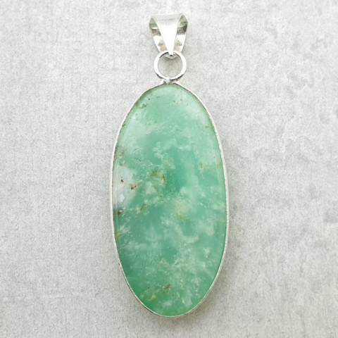 Chrysoprase pendant 38x19 mm no. 80 Chrysoprase pendant 38x19 mm no. 80